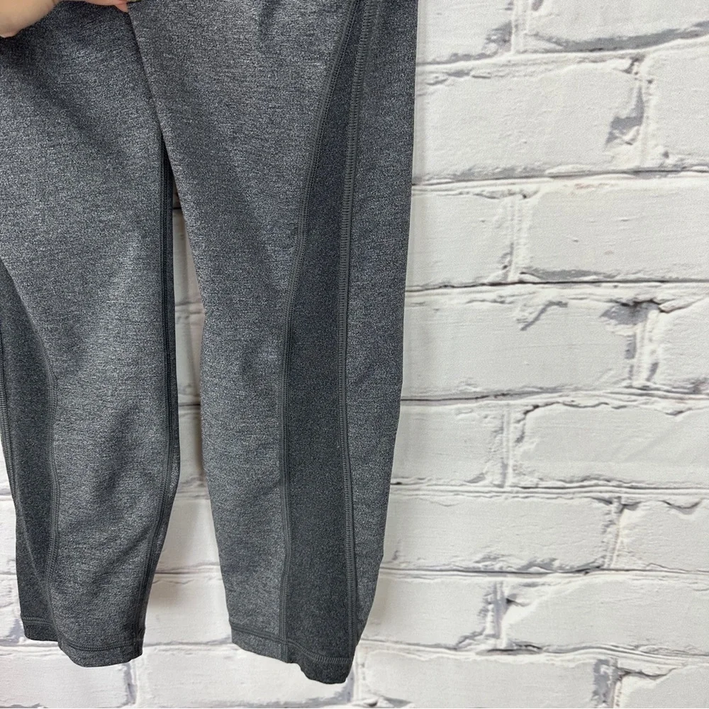 Lululemon Train Times 7/8 legging Heathered Black Gray Size 8 Workout Gym